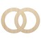 Wedding Rings Overlapping Unfinished Wood Shape Piece Cutout for DIY Craft Projects